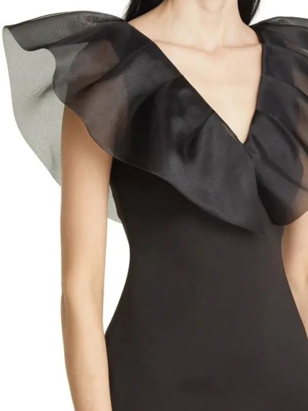 Eliza J Organza Ruffle Gown